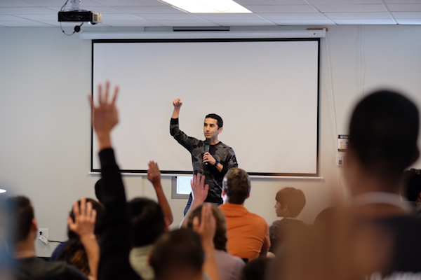 Guest speaker talking to students